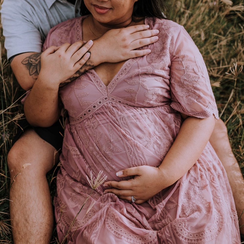 PINK BLUSH MATERNITY DRESS